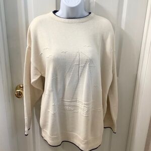 Brimwick Nautical Cotton Crewneck Sweater